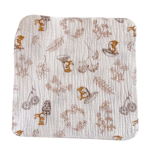 4-Layer Baby Washcloth & Bib - Soft Cotton Gauze Towel