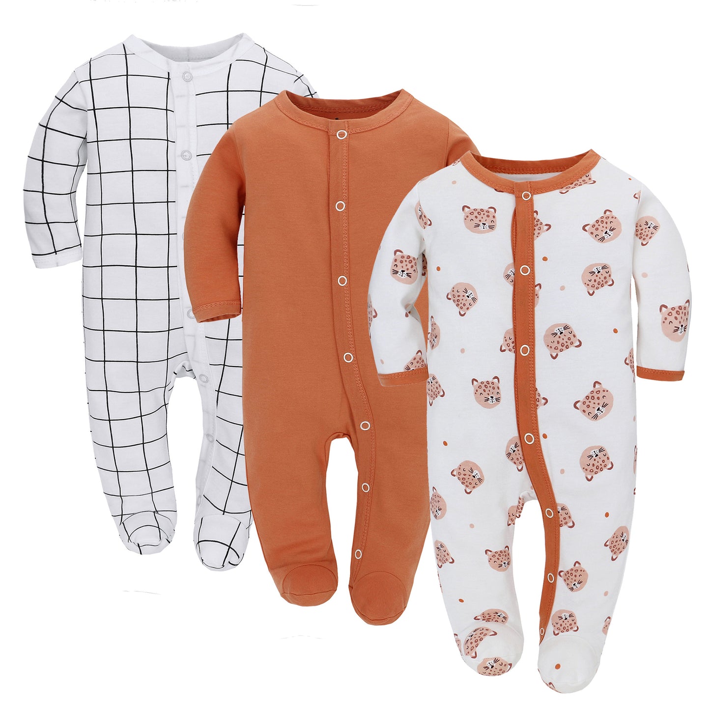 Cute Printed Cotton Baby Romper - Long Sleeve Jumpsuit for Newborn to 9 Months