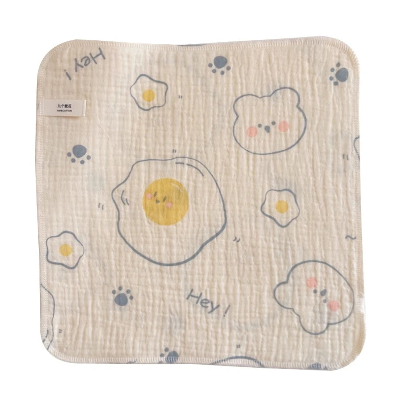 4-Layer Baby Washcloth & Bib - Soft Cotton Gauze Towel