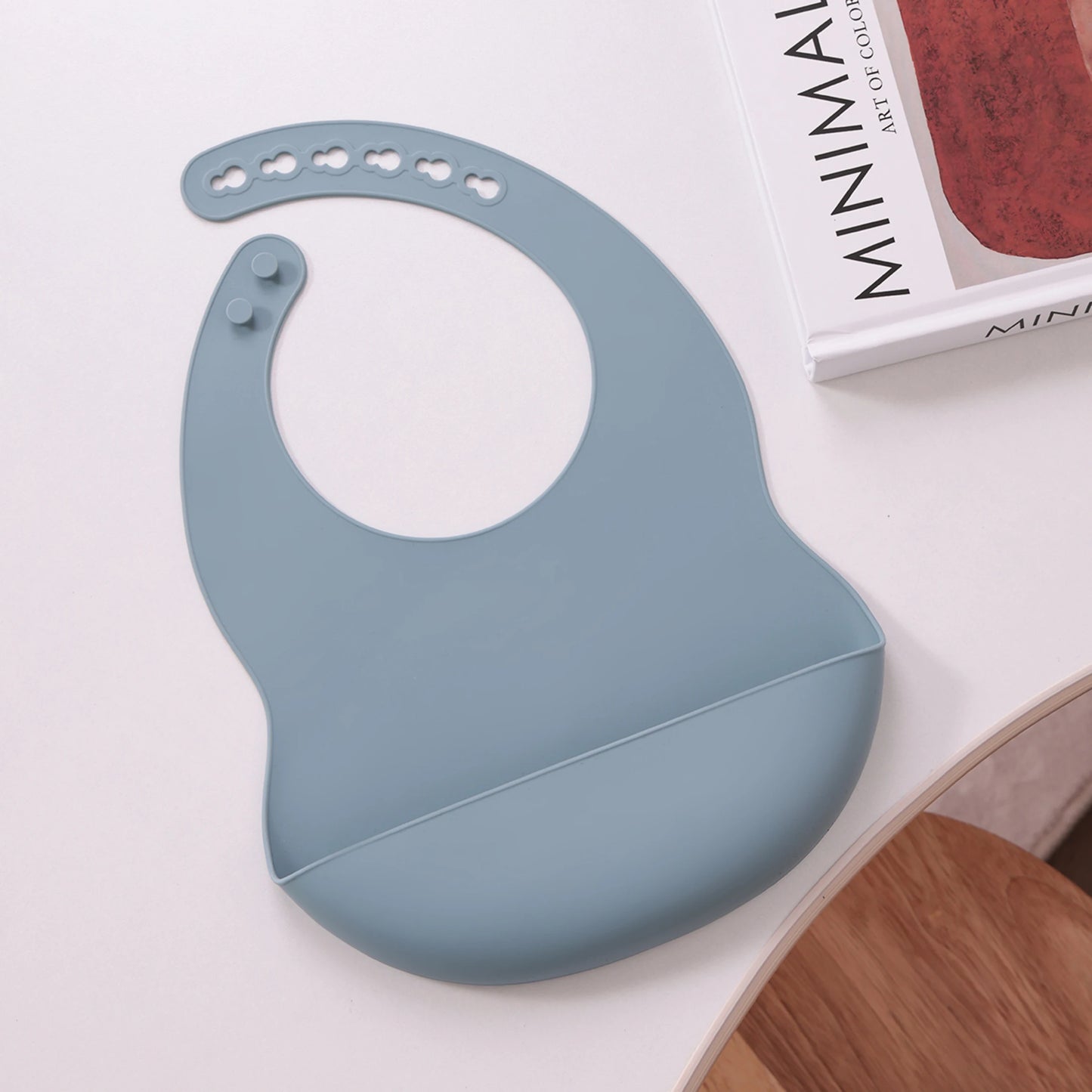 Silicone Baby Bib - Adjustable Waterproof Feeding Bib BPA Free for Toddlers