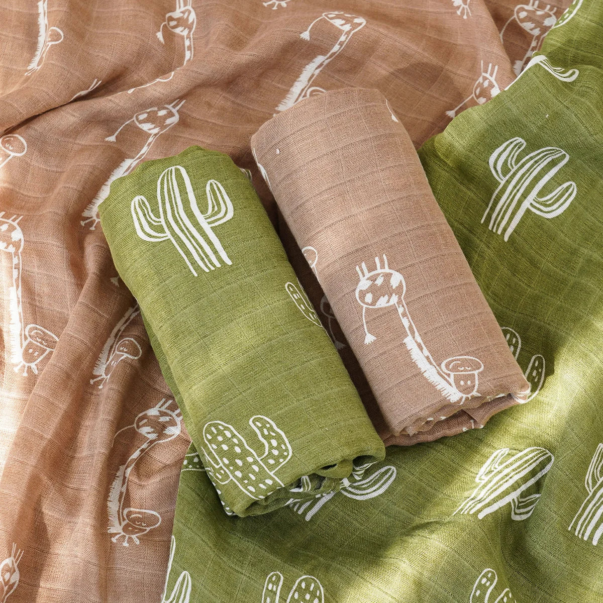 Bamboo Cotton Muslin Swaddle Blanket - Premium Baby Wrap