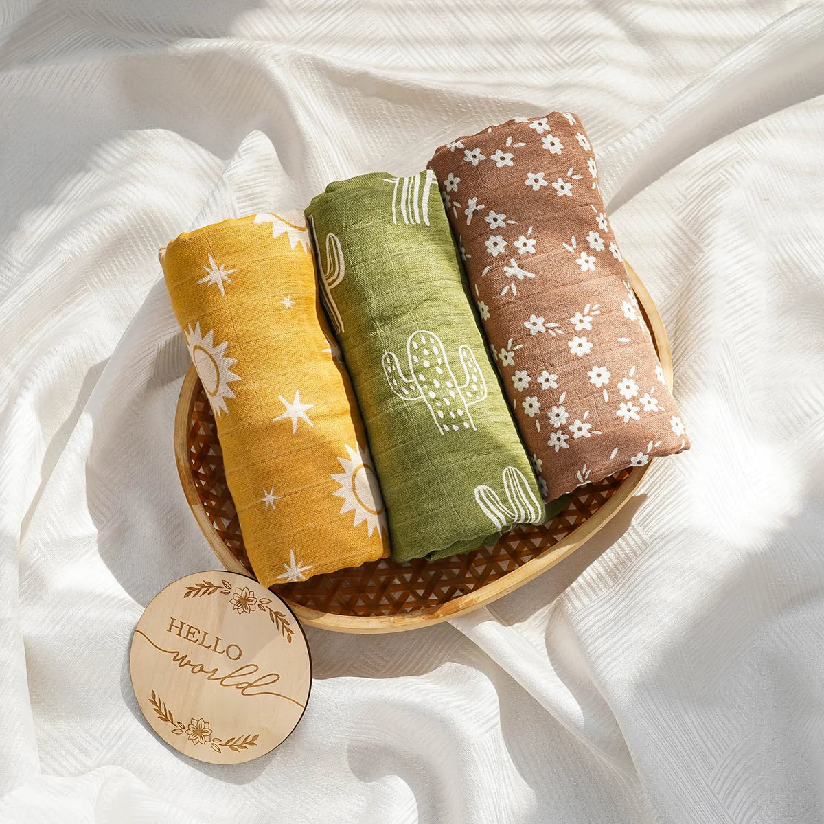 Bamboo Cotton Muslin Swaddle Blanket - Premium Baby Wrap