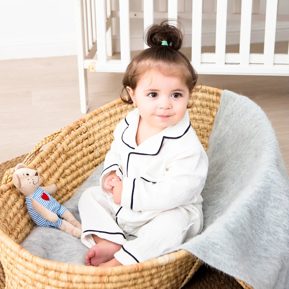 Organic Cotton Baby Sleepwear - Soft Muslin Pajama Jumpsuit