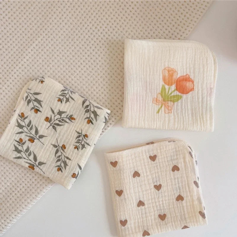 4-Layer Baby Washcloth & Bib - Soft Cotton Gauze Towel