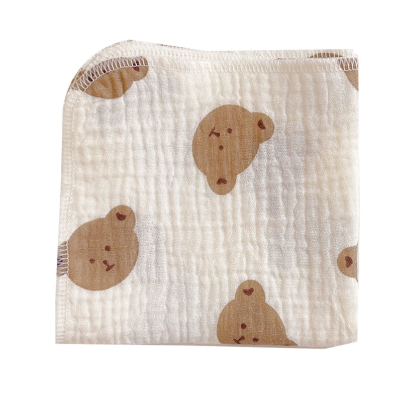 4-Layer Baby Washcloth & Bib - Soft Cotton Gauze Towel