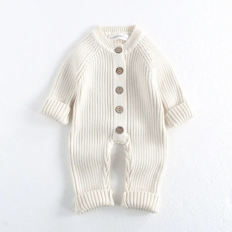 Soft Knit Cotton Romper Jumpsuit- Newborn to 24 Months | Spring Outfit