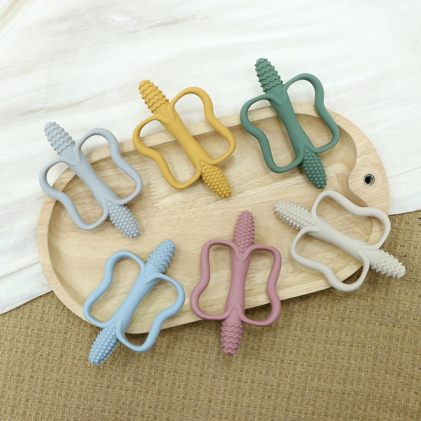 Baby Teething Toys with Easy-Grip Handles - Food-Grade Silicone | Little Maple Baby