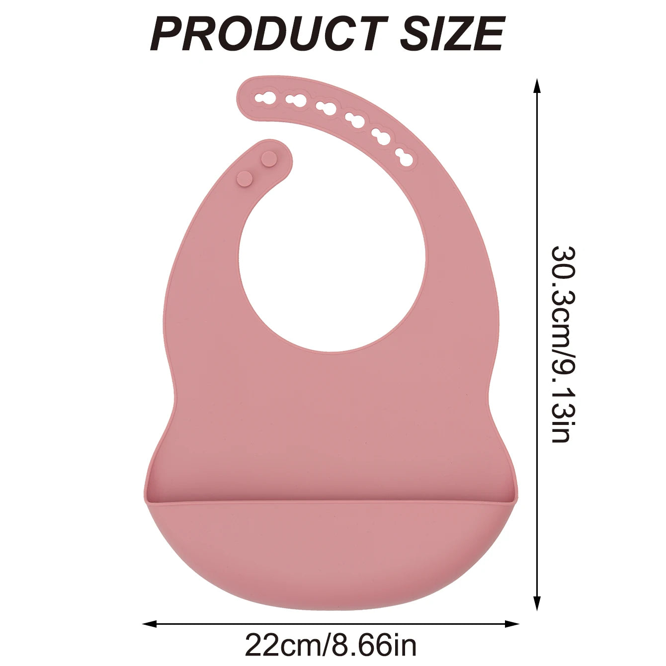 Silicone Baby Bib - Adjustable Waterproof Feeding Bib BPA Free for Toddlers