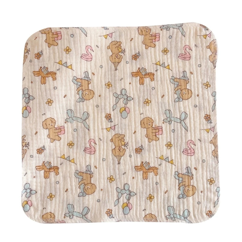 4-Layer Baby Washcloth & Bib - Soft Cotton Gauze Towel