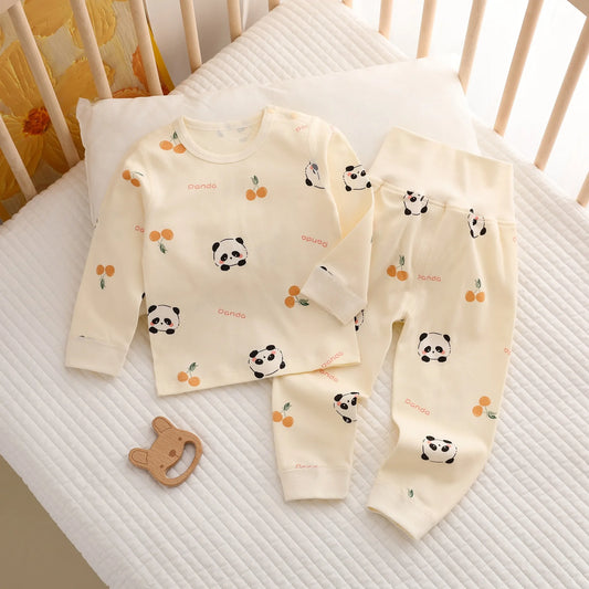 Two-Piece Cotton Baby Pajama Set - Toddler Sleepwear Top & Bottom