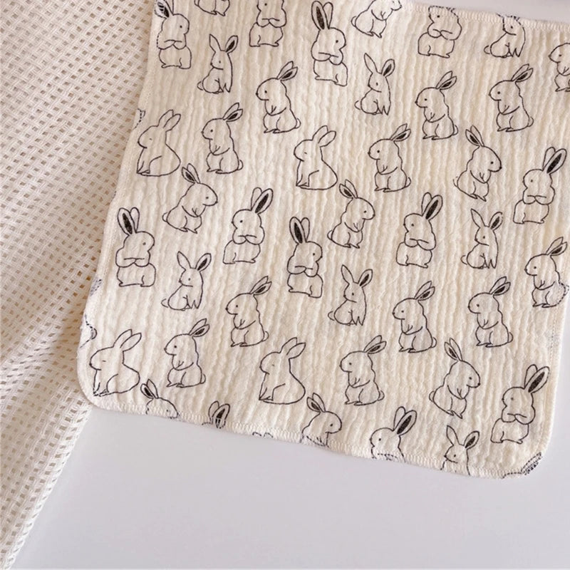 4-Layer Baby Washcloth & Bib - Soft Cotton Gauze Towel