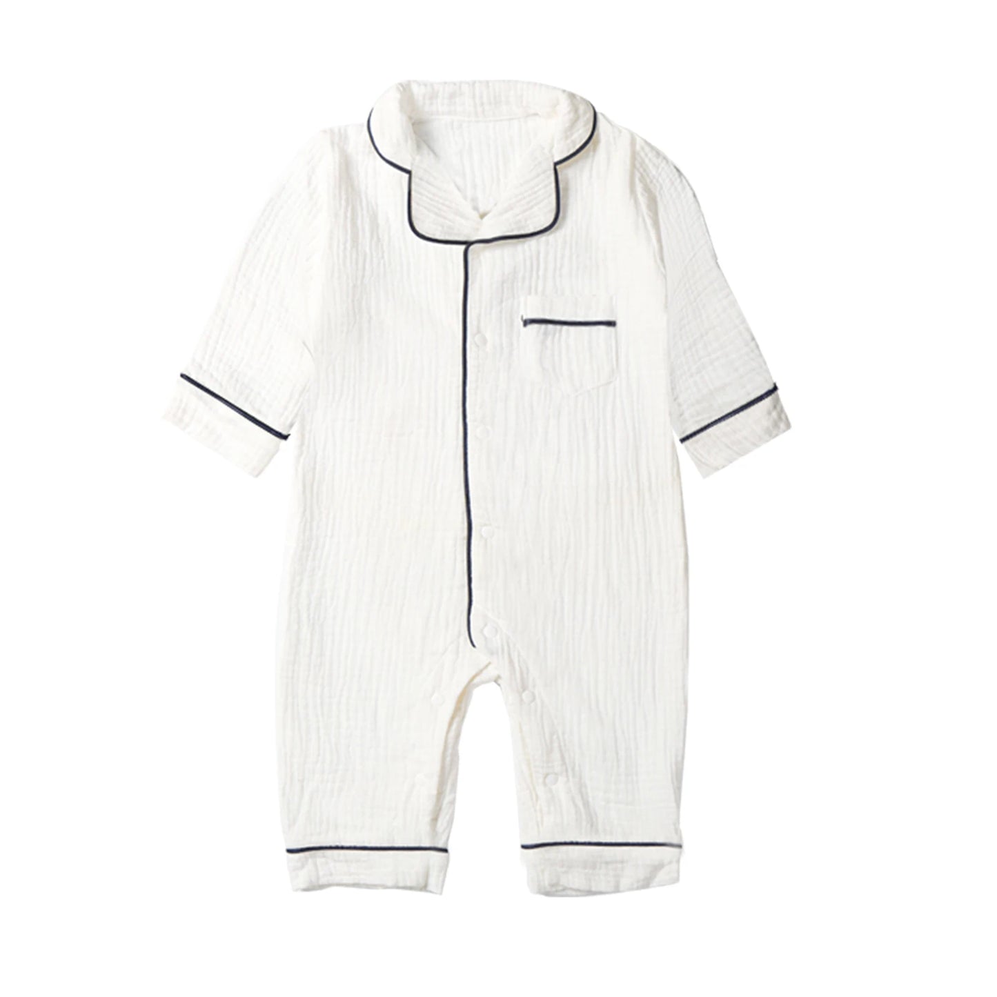 Organic Cotton Baby Sleepwear - Soft Muslin Pajama Jumpsuit