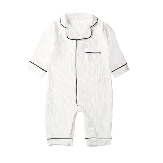 Organic Cotton Baby Sleepwear - Soft Muslin Pajama Jumpsuit