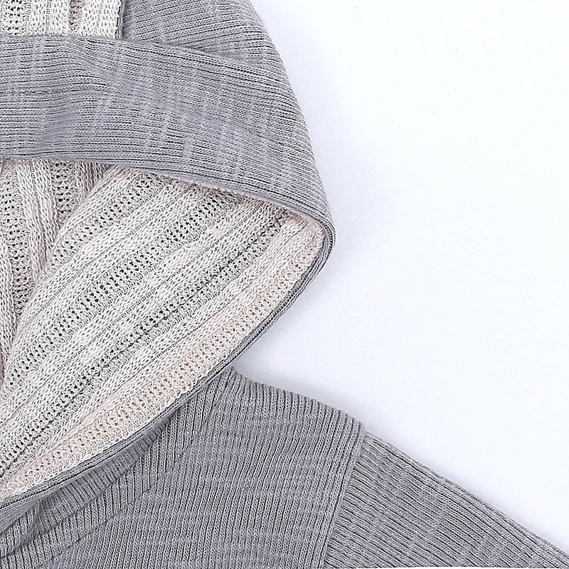 Close-up of a textured gray fabric on a white background