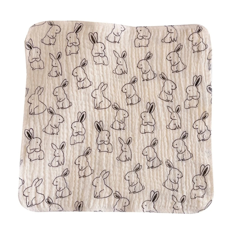 4-Layer Baby Washcloth & Bib - Soft Cotton Gauze Towel