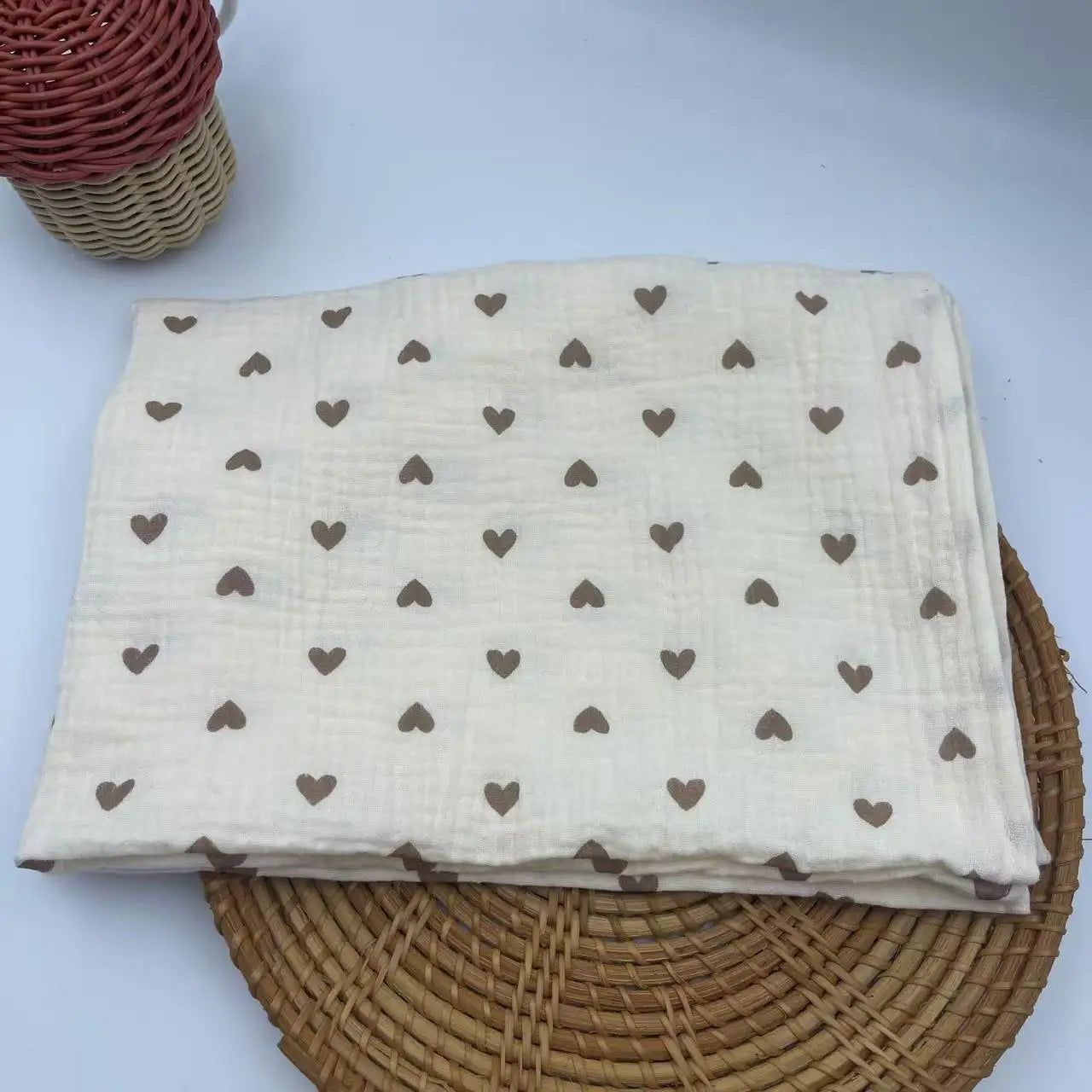 Floral Print Cotton Muslin Swaddle Blanket
