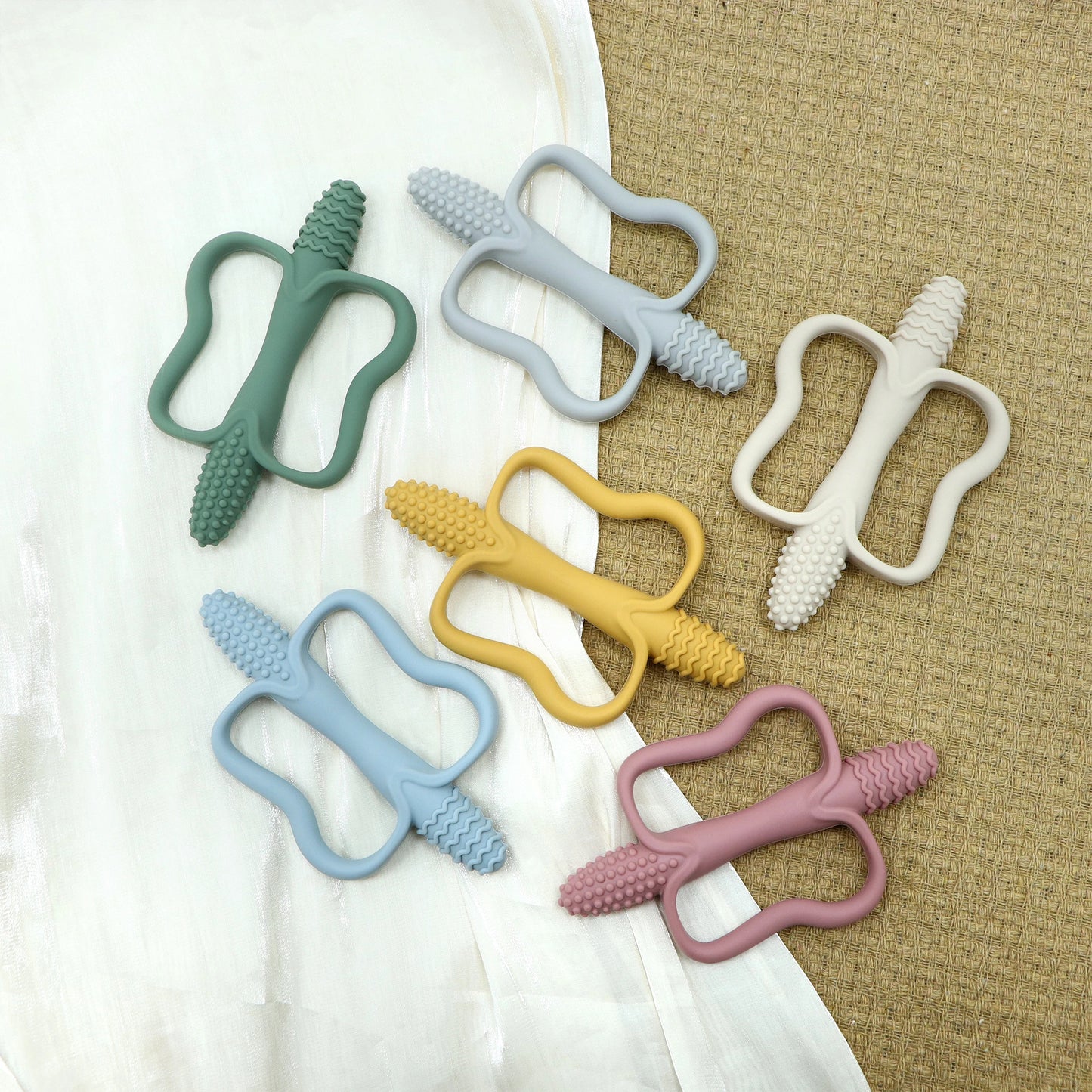 Baby Teething Toys with Easy-Grip Handles - Food-Grade Silicone | Little Maple Baby