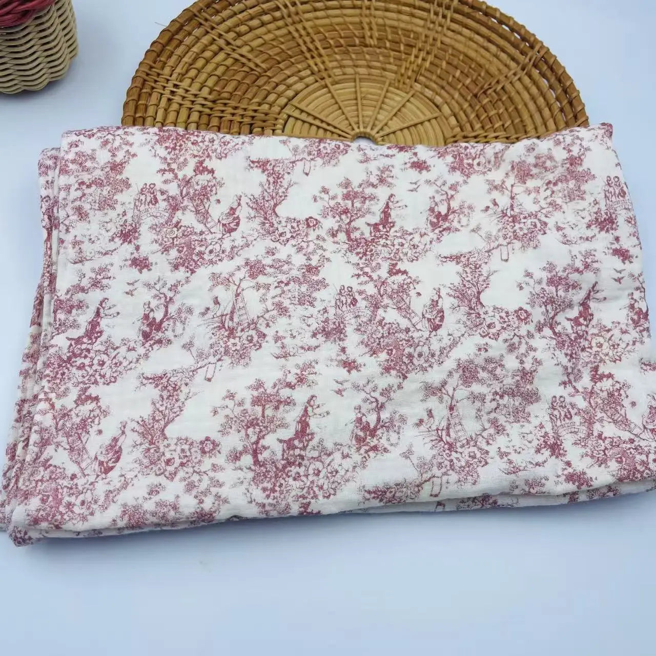 Floral Print Cotton Muslin Swaddle Blanket