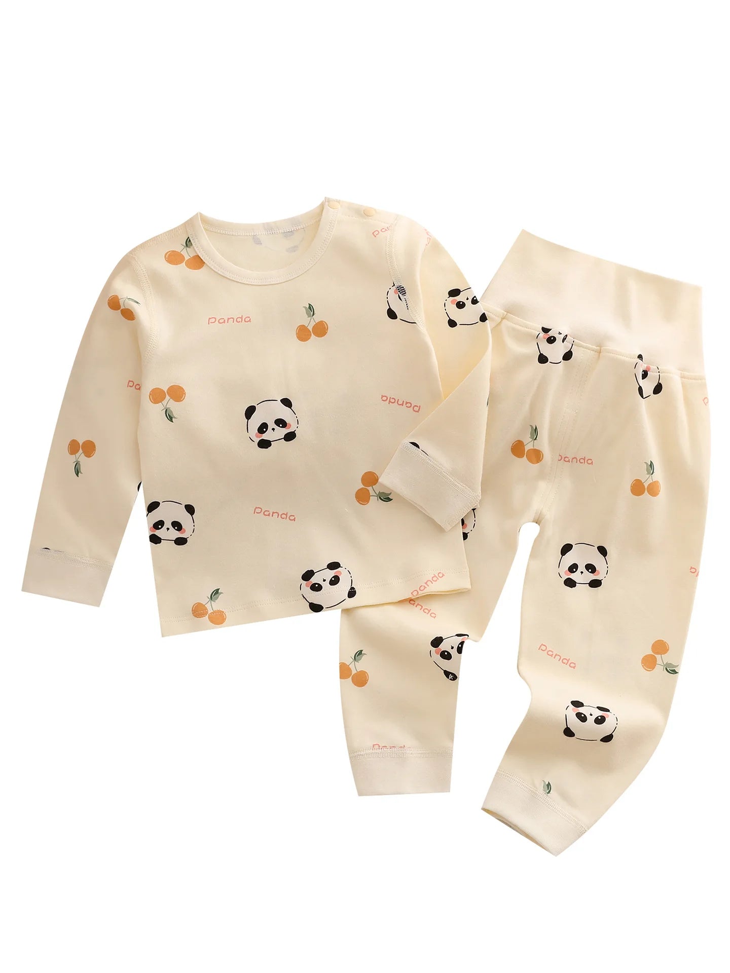 Two-Piece Cotton Baby Pajama Set - Toddler Sleepwear Top & Bottom