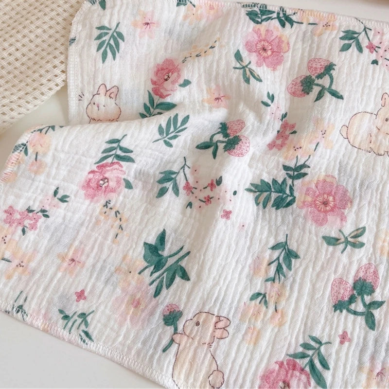 4-Layer Baby Washcloth & Bib - Soft Cotton Gauze Towel