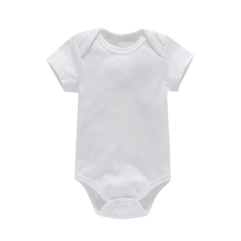 White baby bodysuit on a white background