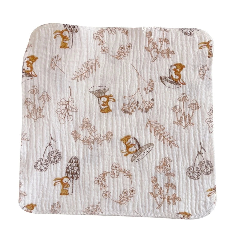 4-Layer Baby Washcloth & Bib - Soft Cotton Gauze Towel