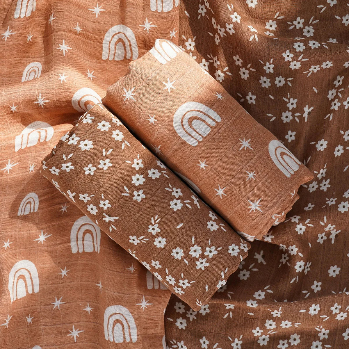 Bamboo Cotton Muslin Swaddle Blanket - Premium Baby Wrap