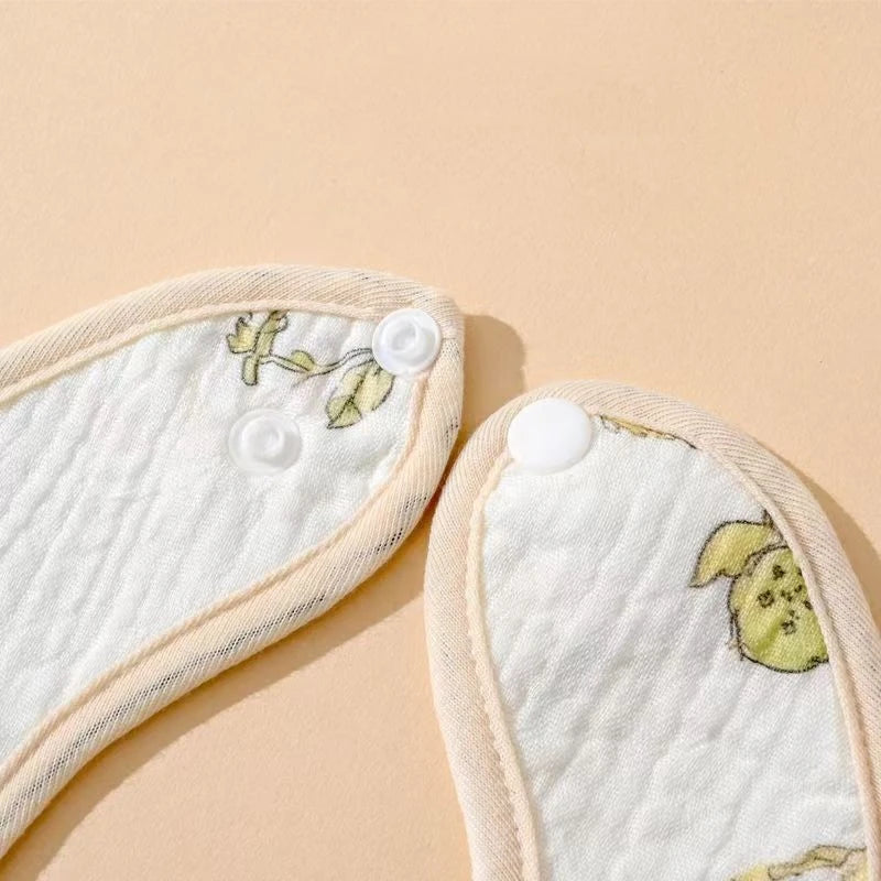 Cotton Baby Bibs & Burp Cloths Set - Soft Absorbent Towels for Newborn Boys & Girls